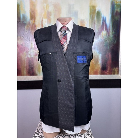 40R Mens Gieves & Hawkes Gray Pinstripe Suit - Pants 36/29 - Picture 12 of 16